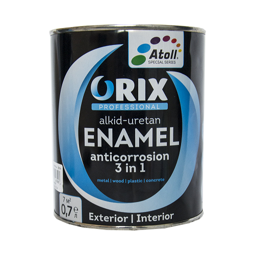 Емаль Atoll ORIX COLOR 3 в 1 RAL 6029 зелений глянець 0,7 л